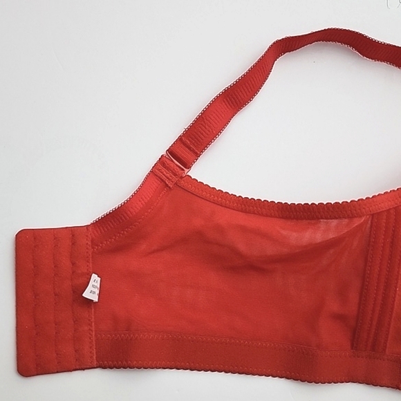 ⭐️2/$30⭐ Women Sexy Lace Brassiere Push Up Intimates Bra Tops Lingerie Red Sz 38 - Picture 12 of 16